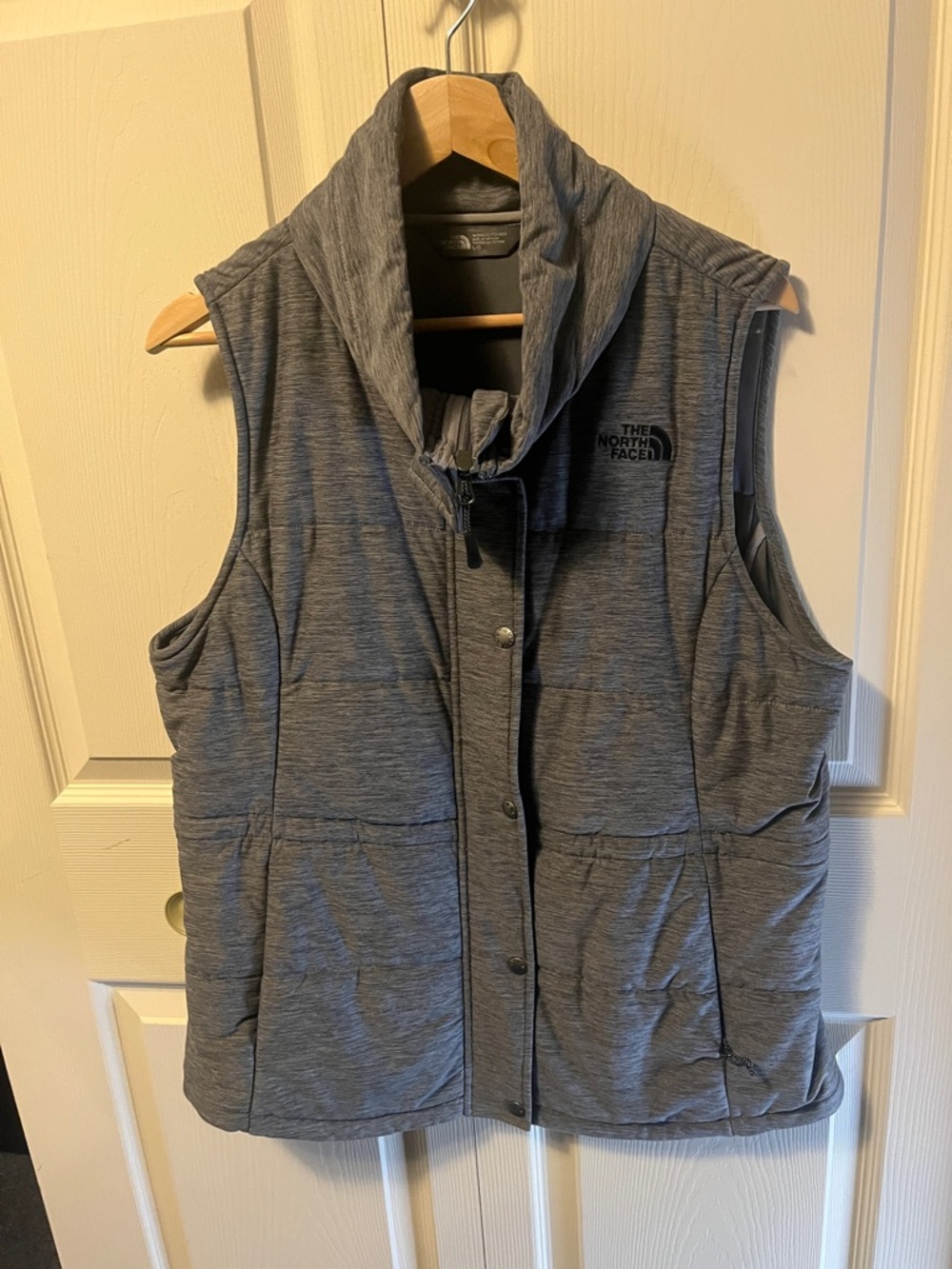 The North Face Gray Quilted Sleeveless Vest
